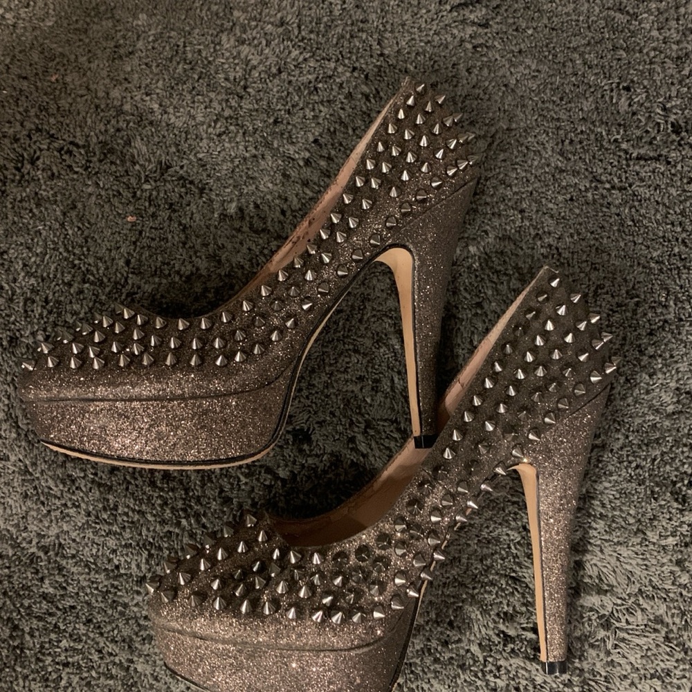 Vince Camuto Glitter Studded Heels